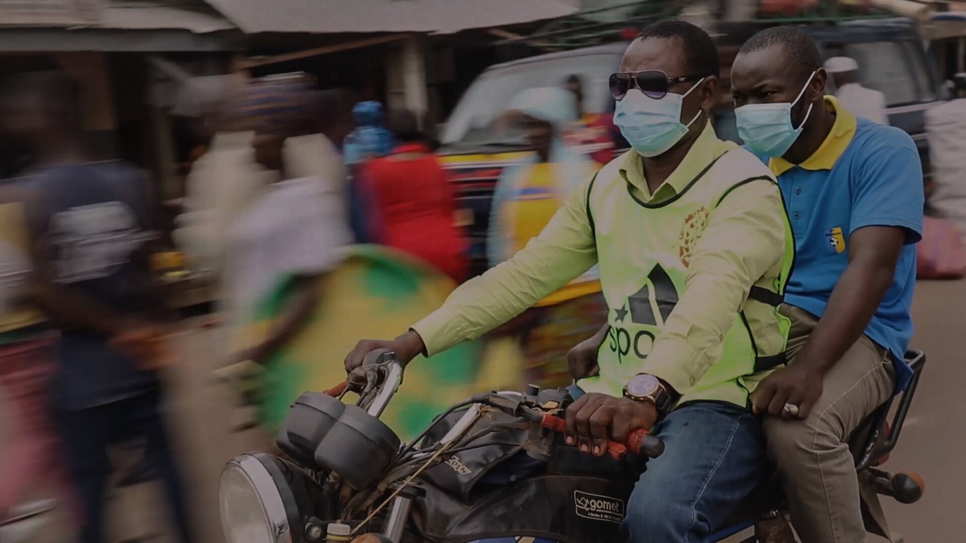   A moto taxi driver during the 2021 Ebola epidemic in N’zerekore, Guinea  