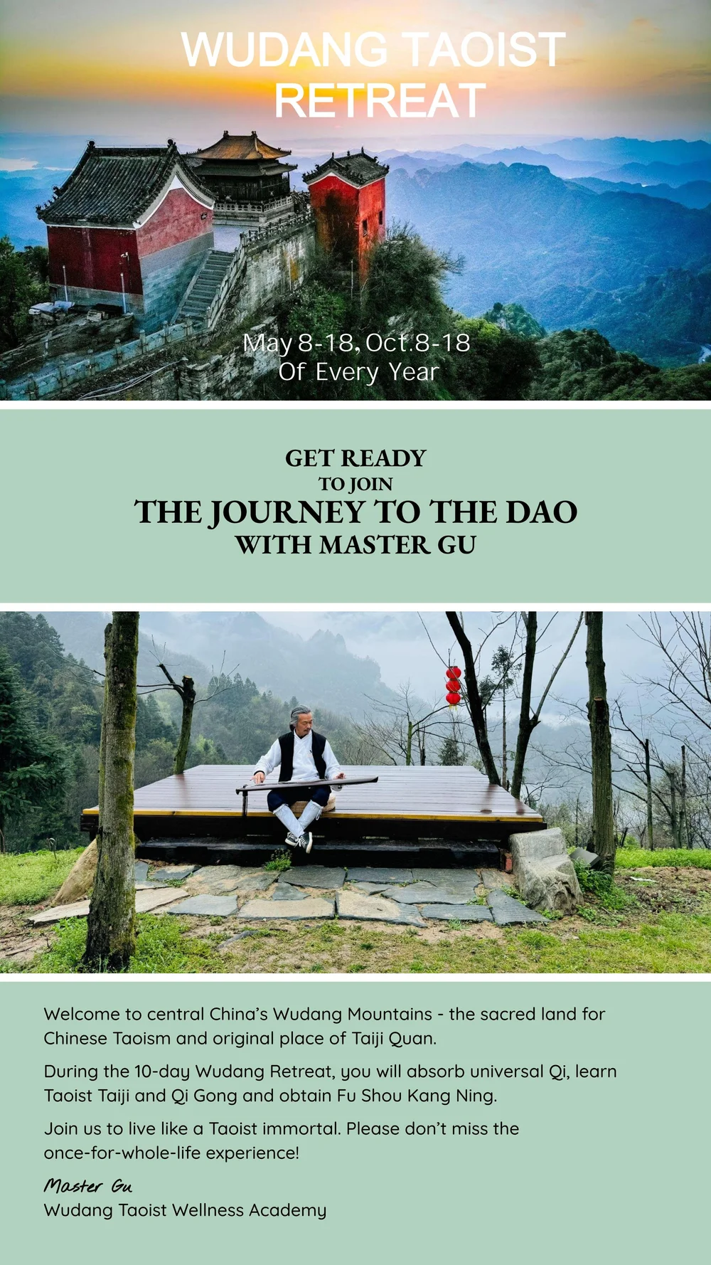 #taoistretreat #Wudang Mountains #TaoistMasterGu — Wudang Taoist ...
