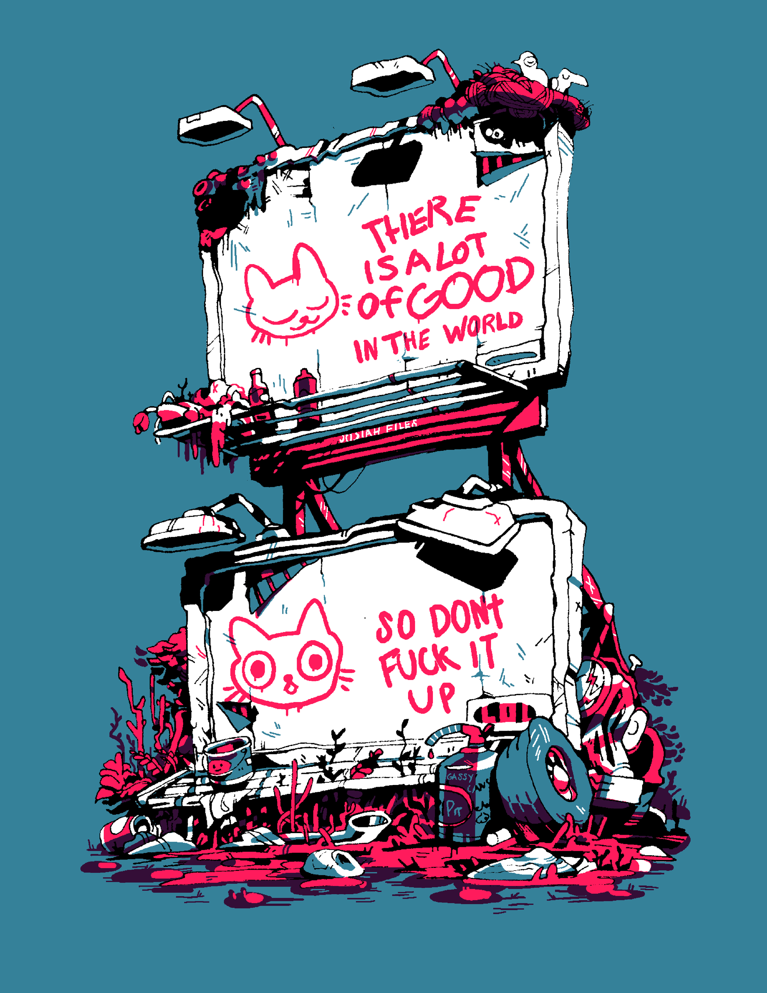 Signs illustration series, ink and digital, 2014