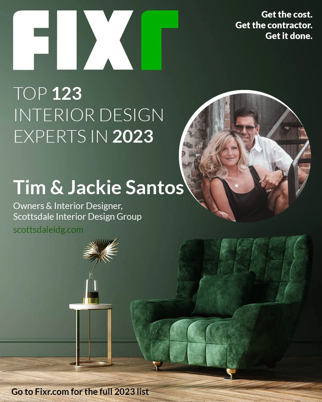 Jackie & Tim Santos Named as a Top Home Designer in the Interior Design