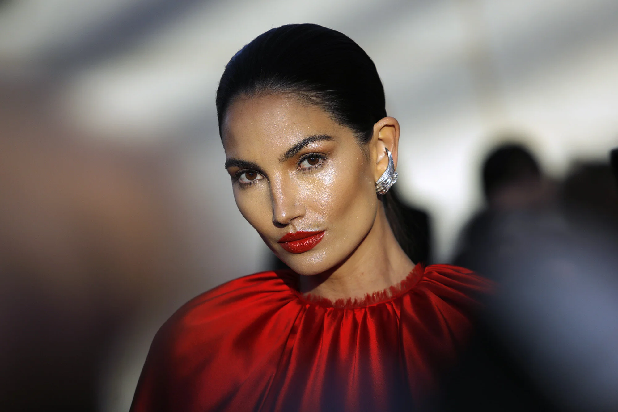 Model Lily Aldridge for CFDA. 