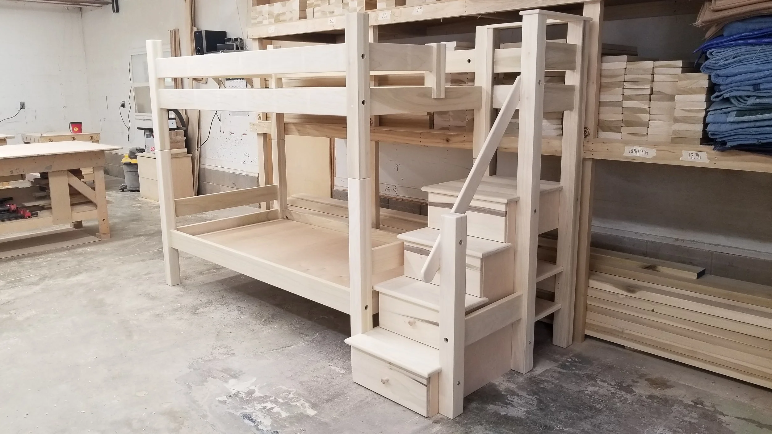 Unfinished Bunk Beds With Stairs