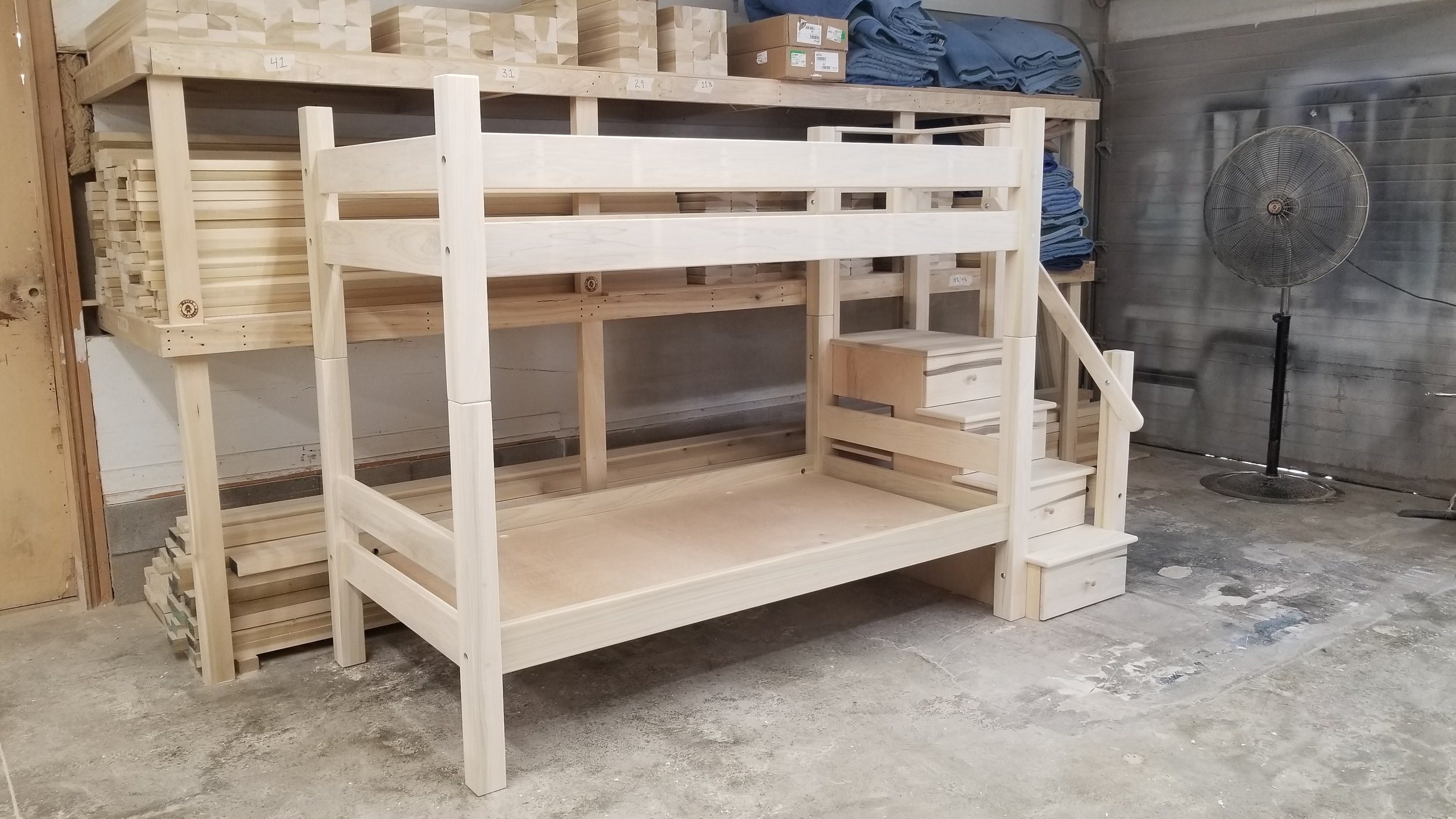 Unfinished Bunk Beds With Stairs