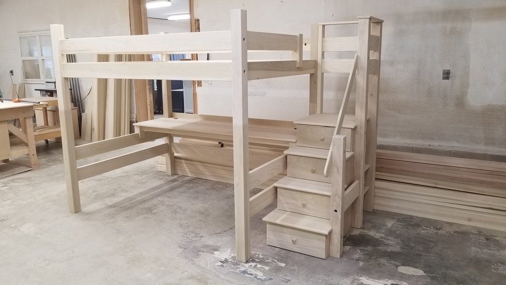 Photos Of Unfinished Bunk And Loft Beds, Unfinished Bunk Bed Ladder