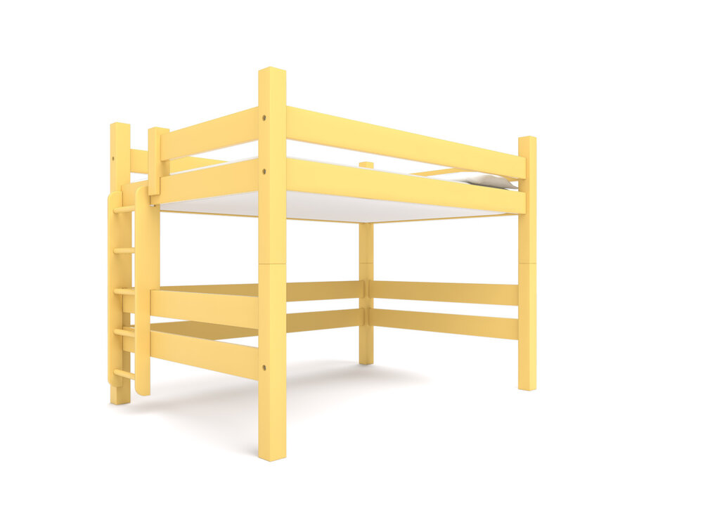 Solid Wood Loft Beds Heavy Duty, Twin Bed Frame With Desk Underneath