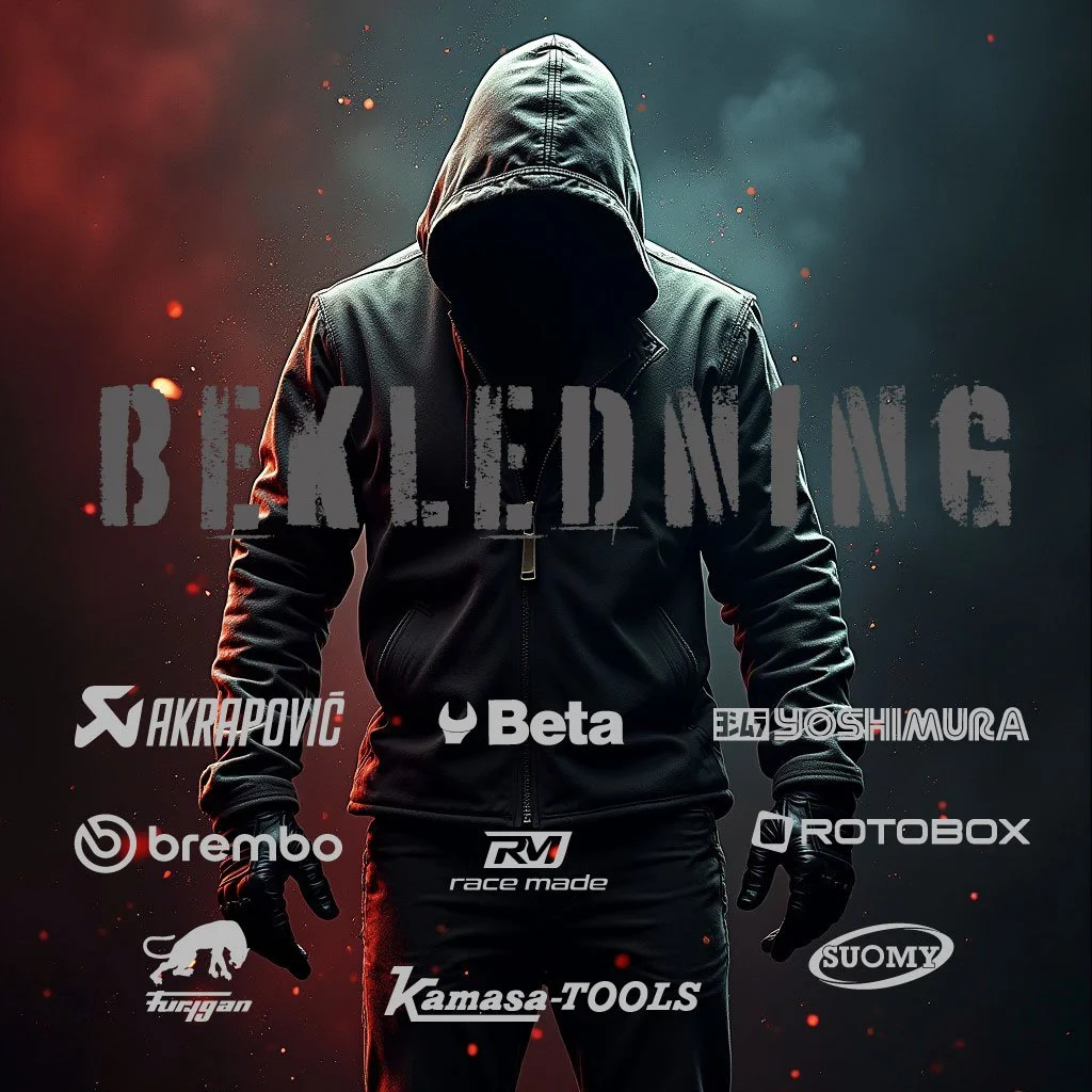 Sjekk ut v&aring;rt utvalg av arbeidskl&aelig;r og kj&oslash;reutstyr.

Alt fra hjelmer til vernesko i beste kvalitet.

#akrapovic #brembo #furygan #suomy #beta #yoshimura #rotobox #kamasatools #racemade #arbeidst&oslash;y