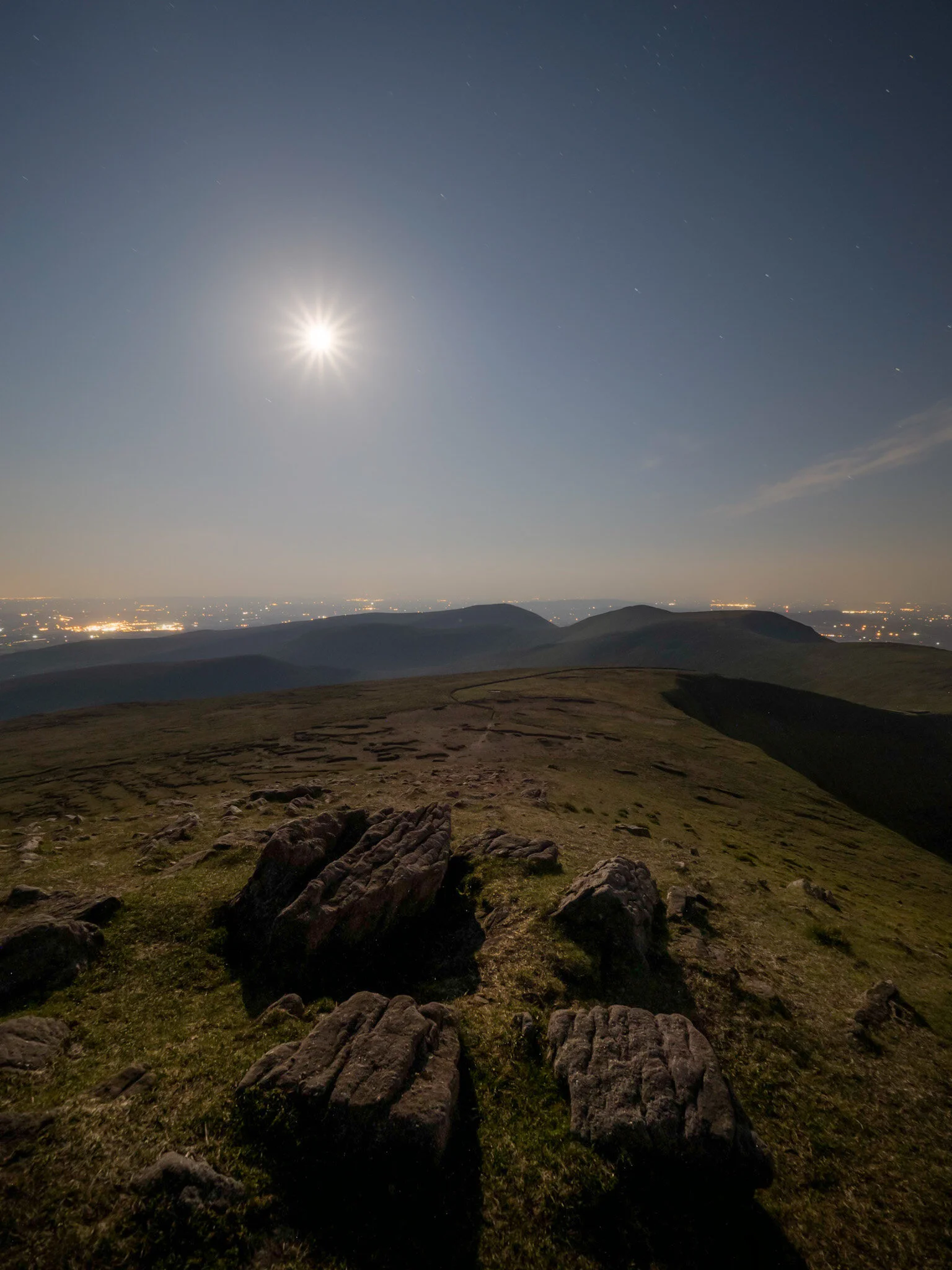 The Galtee Mountains under the full moon 
