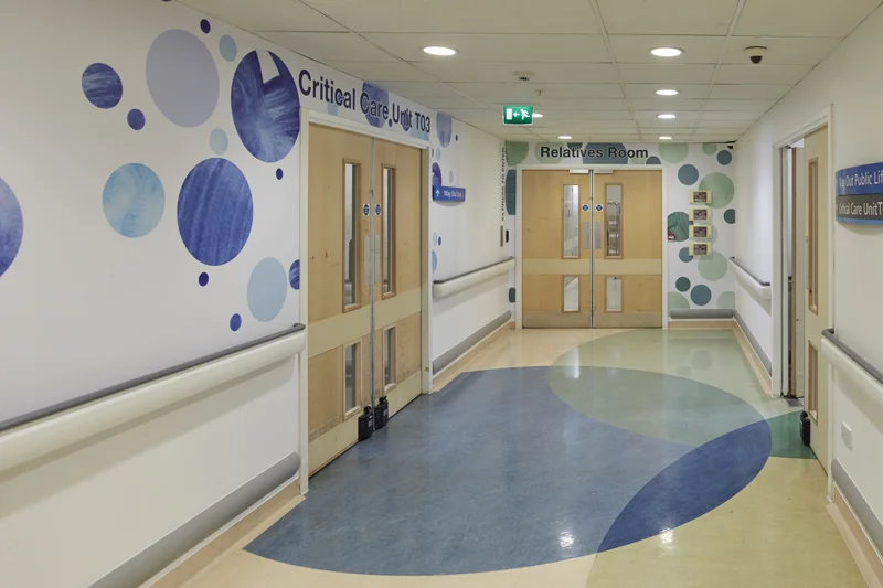 Critical Care Unit Artwork Commission, commissioned by University College Hospital London and Lusher Architects 2014-2015 Photography ©Rob Parrish