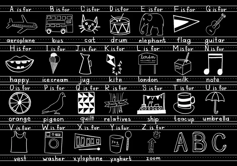 Blackboard Alphabet