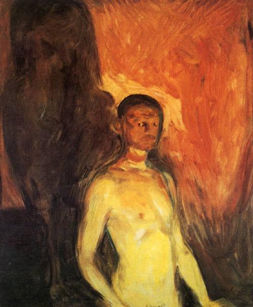 "Selvportrett I Helvvette" by Edvard Munch - 1903 - The Munch Museum, Oslo