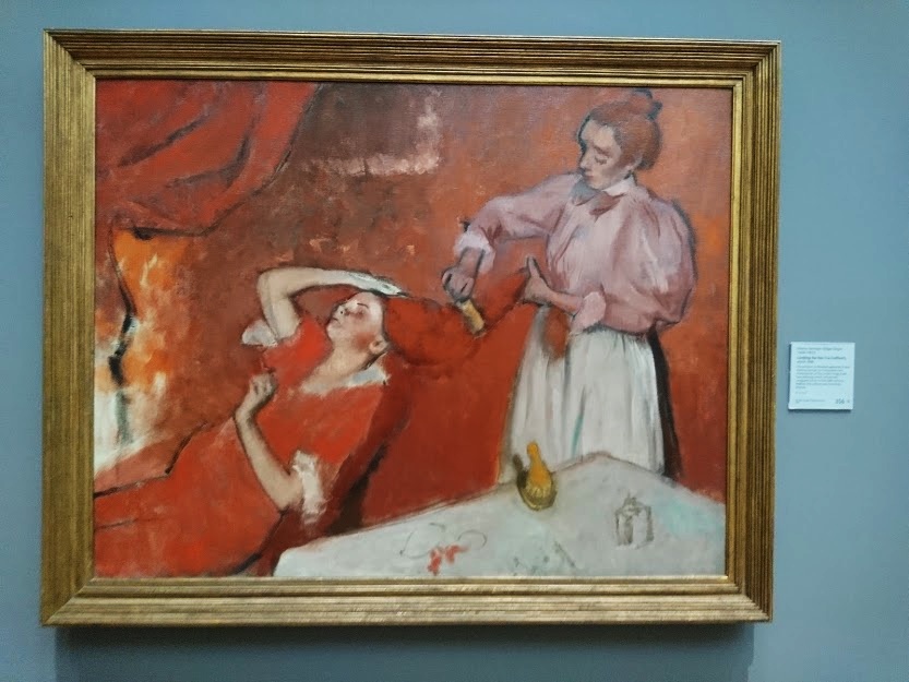 "La Coiffure" by Degas