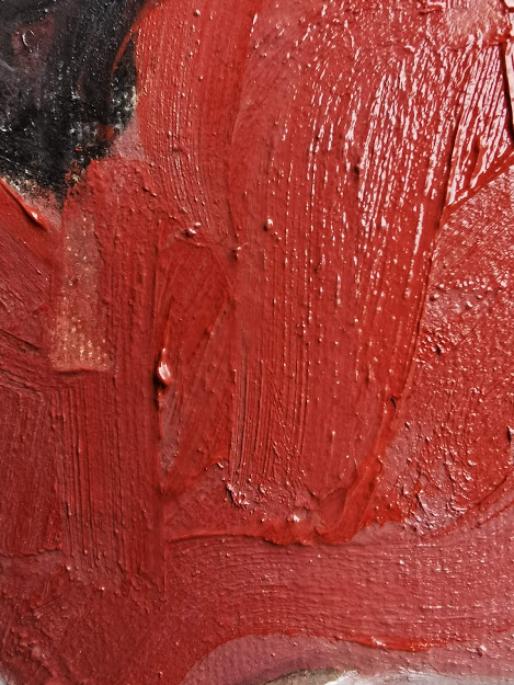 Detail of “ Bogland Sackrace ” - work in progress.