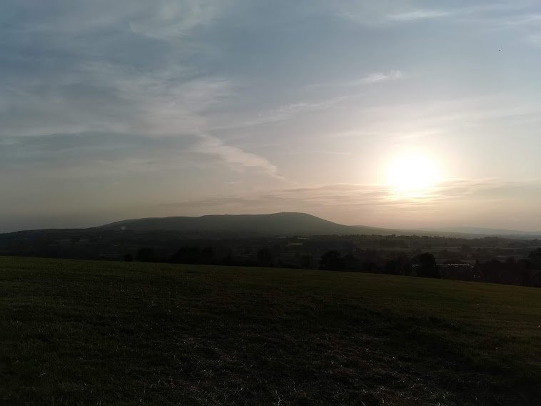 Sunset over Slieve Gallion