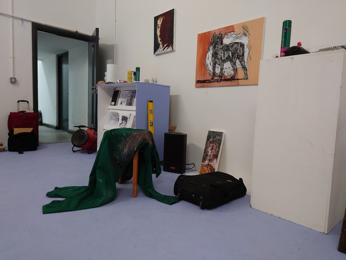 Temporary studio space in Catalyst Arts