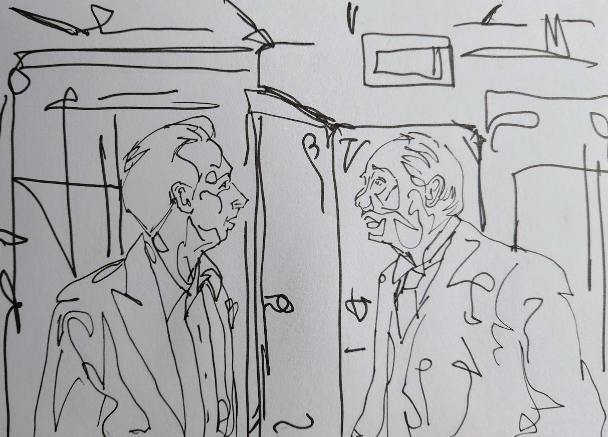 a conversation in pen