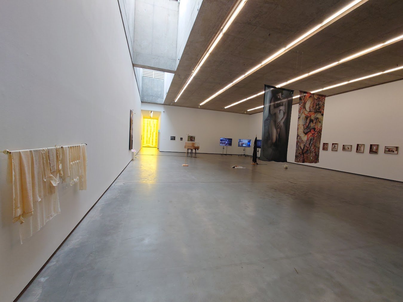Upper Gallery view of "mother tongue" in the MAC