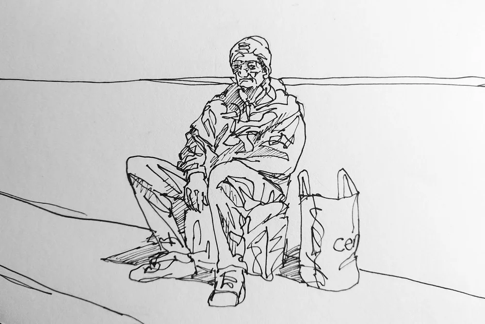 'Centra Bag' Pen on Paper