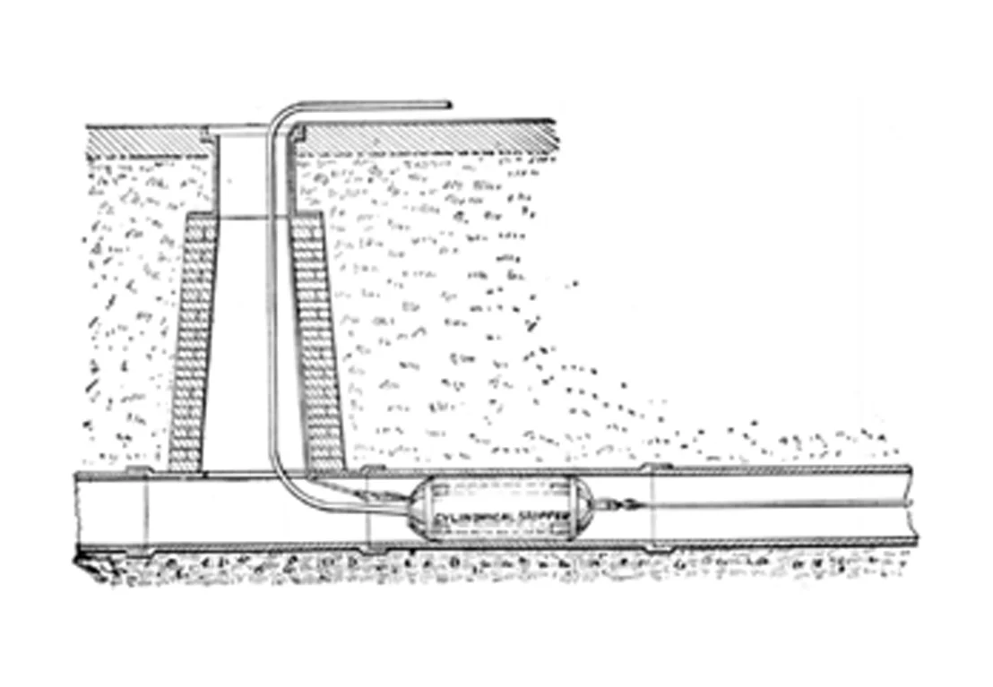 This Stopper has been used successfully for testing soil pipes in new buildings. Waterworks engineers use it to save pumping while altering or repairing mains where leaky valves are encountered. It is now used satisfactorily in sewer work, and in at least one instance it saved a city water works a large expenditure of money.