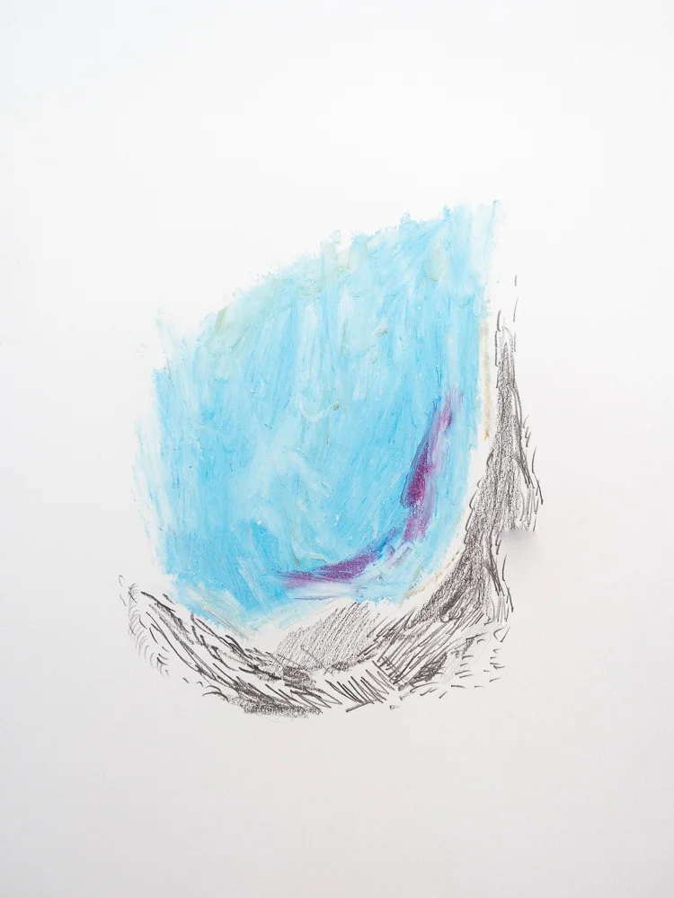  After After Turner series #20, 2014  Oil pastel and graphite on paper  15x18cm 