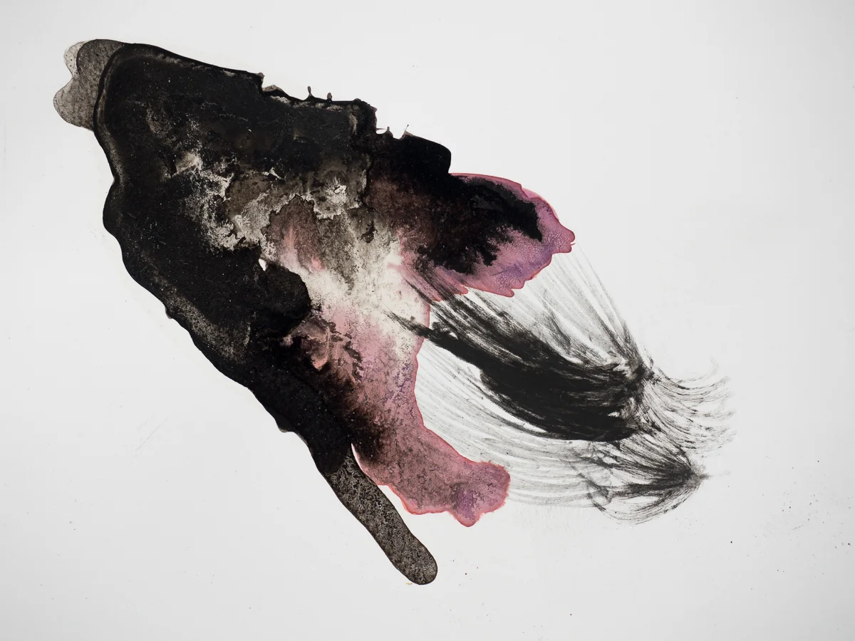   Untitled , 2011  Watercolour and charcoal on paper  15x15cm 