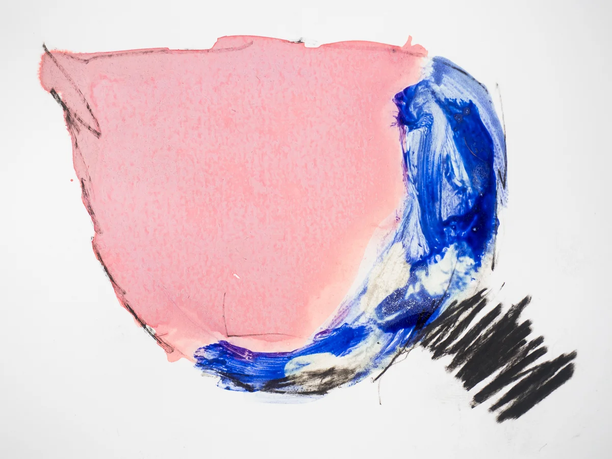   Untitled , 2011  Watercolour and charcoal on paper  15x15cm 