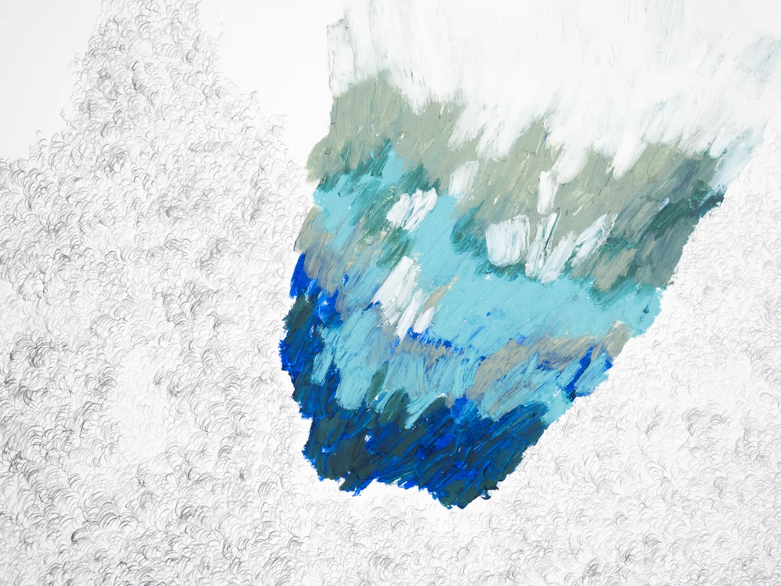   After After Turner  series #52, 2018 (Detail)  Graphite and oil on paper  59,4x84,1cm 