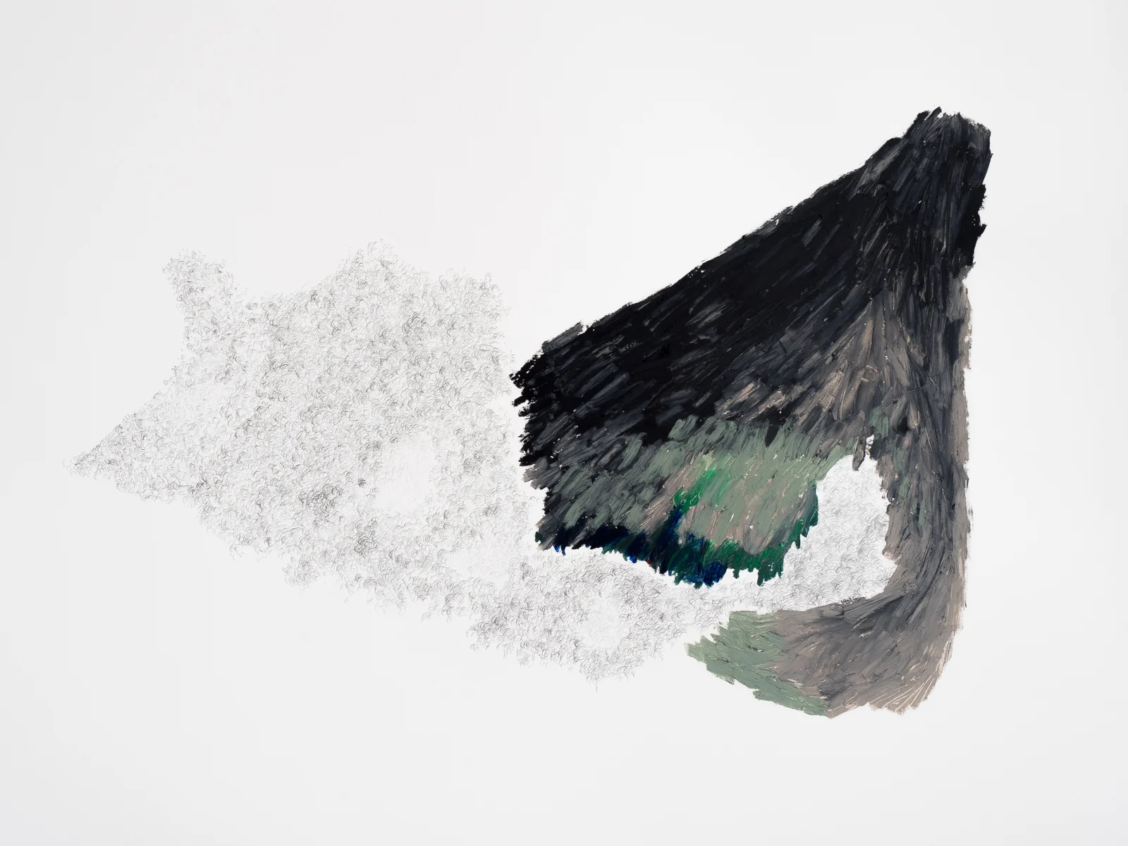   After After Turner  series #51, 2018  Graphite and oil on paper  59,4x84,1cm 