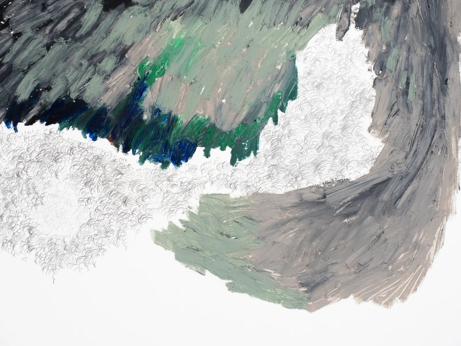   After After Turner  series #51, 2018 (Detail)  Graphite and oil on paper  59,4x84,1cm 