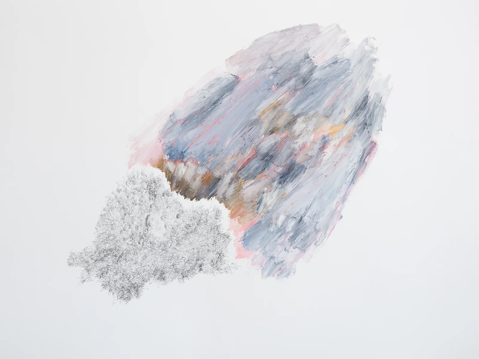   After After Turner  series #56, 2018  Graphite and oil on paper  59,4x84,1cm 