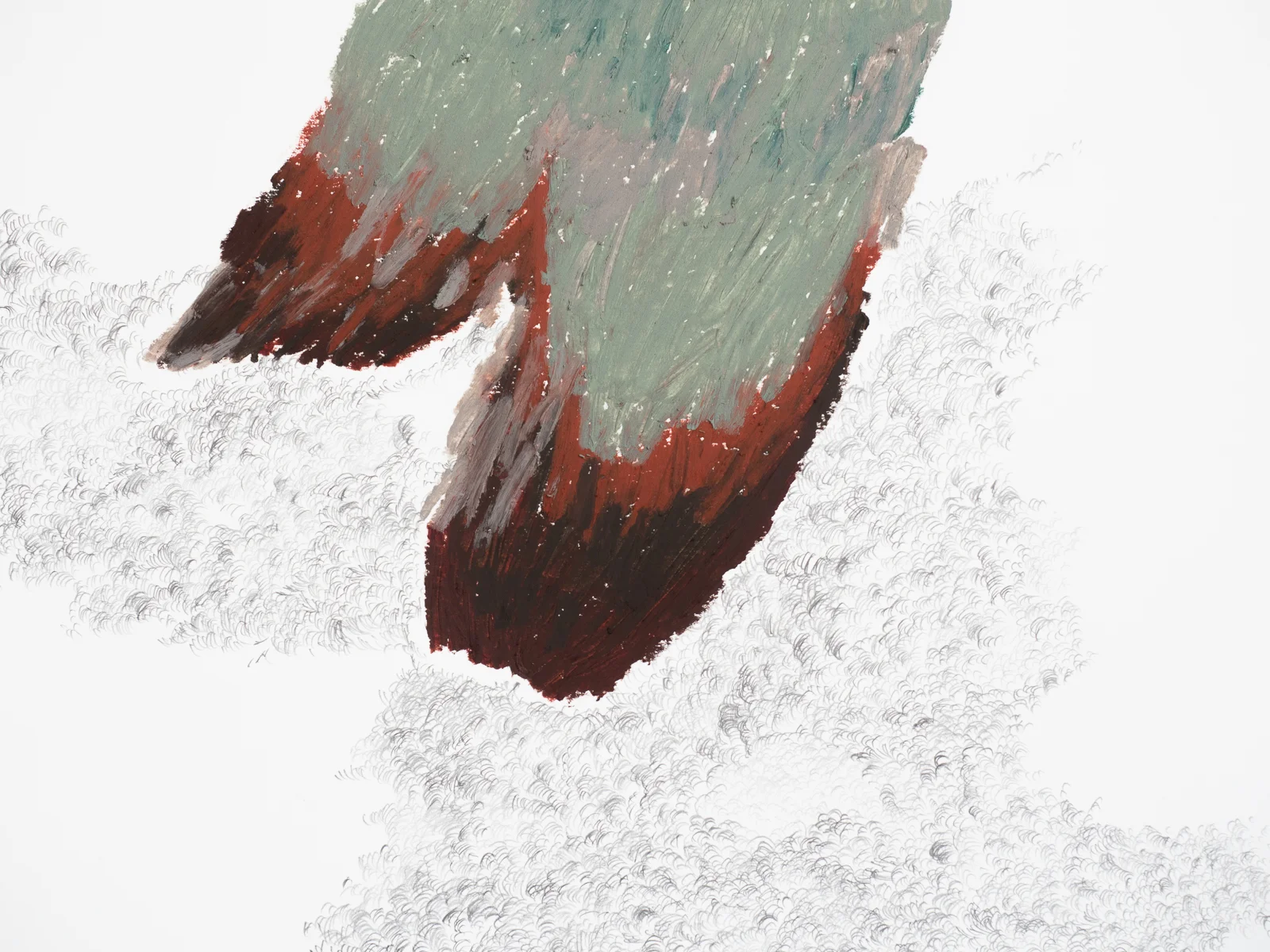  After After Turner  series #53, 2018 (Detail)  Graphite and oil on paper  42x59,4cm 