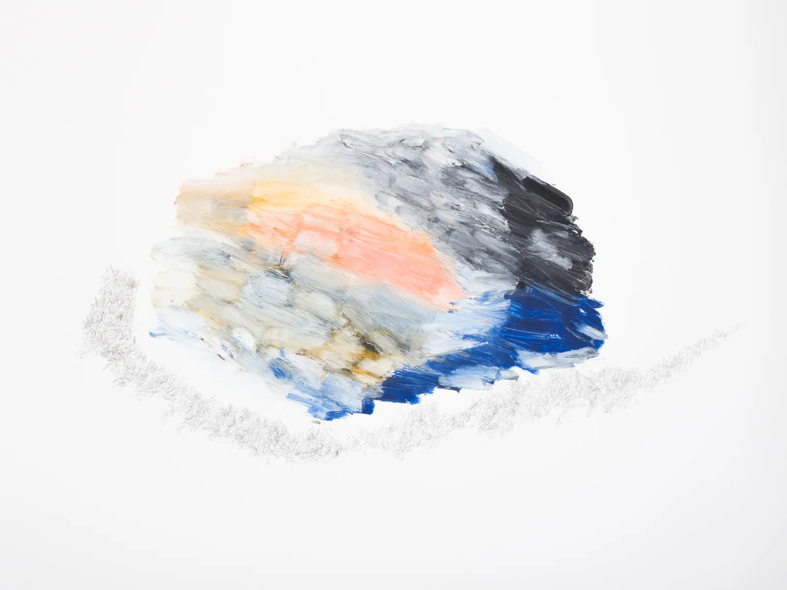   After After Turner  series #57, 2018  Graphite and oil on paper  59,4x84,1cm 