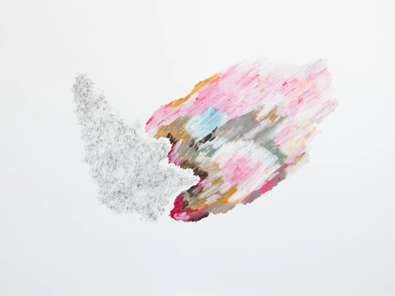   After After Turner  series #55, 2018  Graphite and oil on paper  59,4x84,1cm 