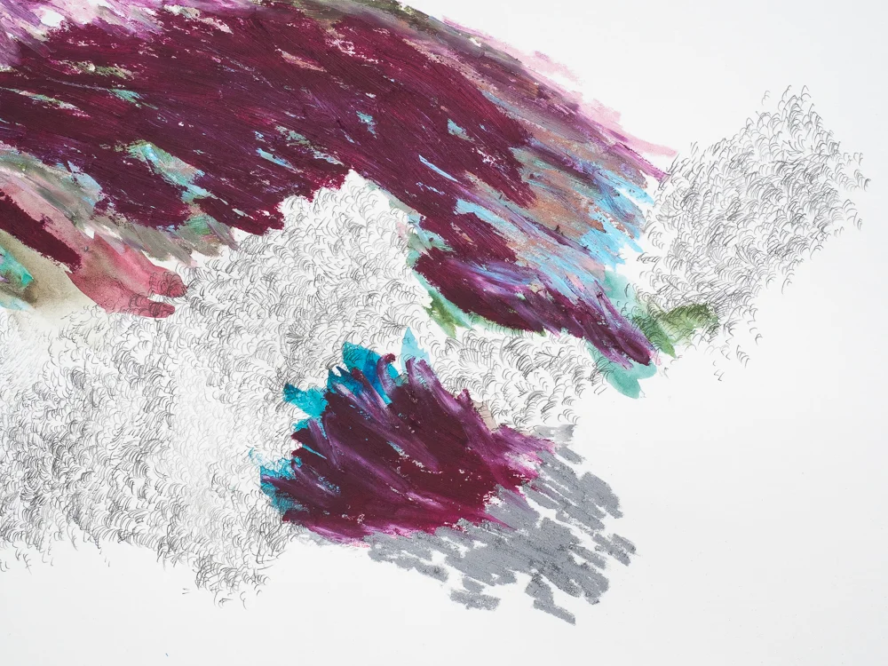   After After Turner  series #39, 2017 (Detail)  Pencil and oil pastel on paper  42x59,4cm 