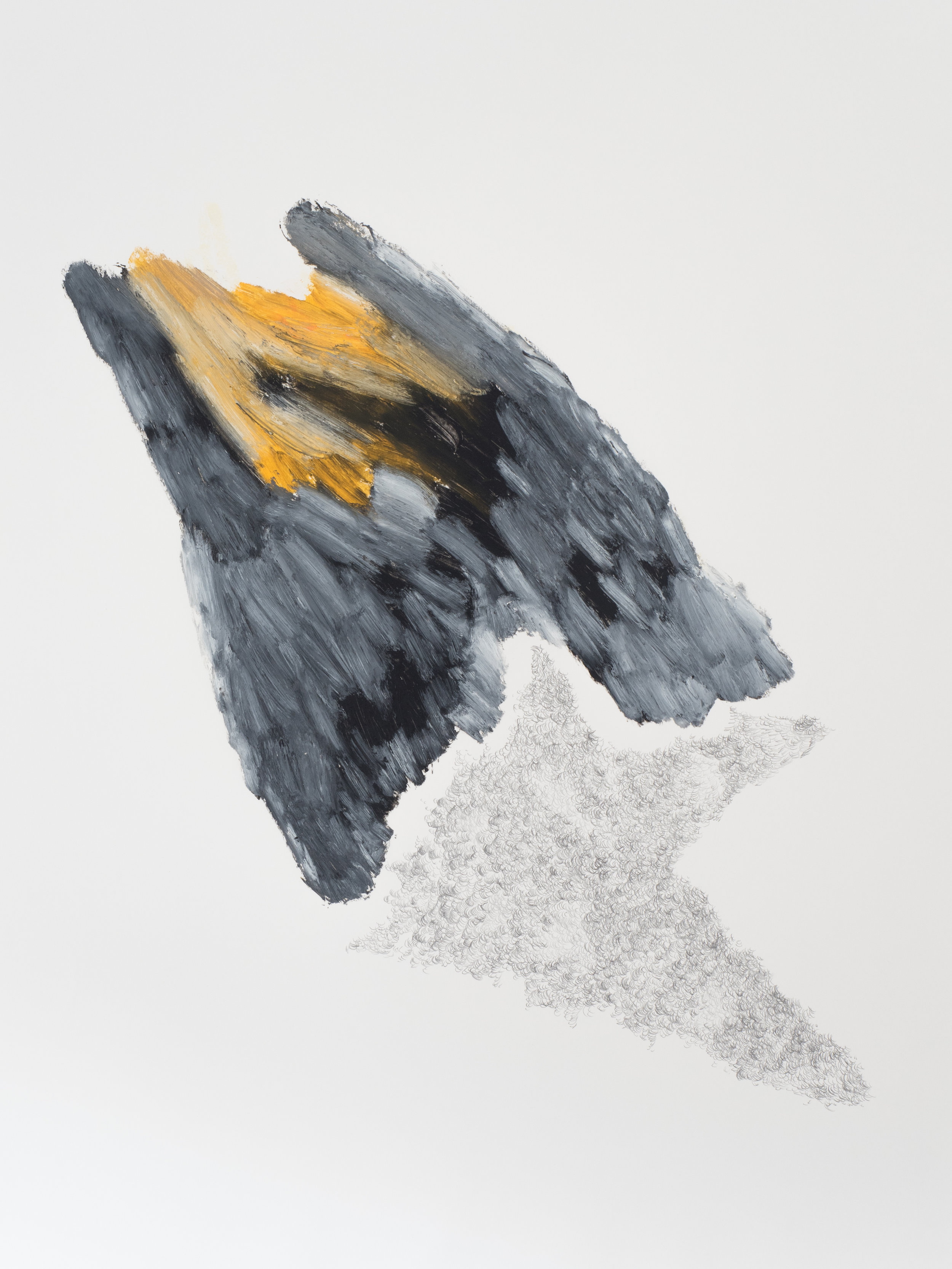  After After Turner series #73, 2018  Graphite and oil on paper  60x84cm 