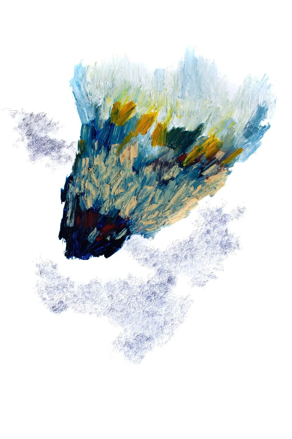  After After Turner series, #122  Graphite and oil bar on paper  56x76cm 