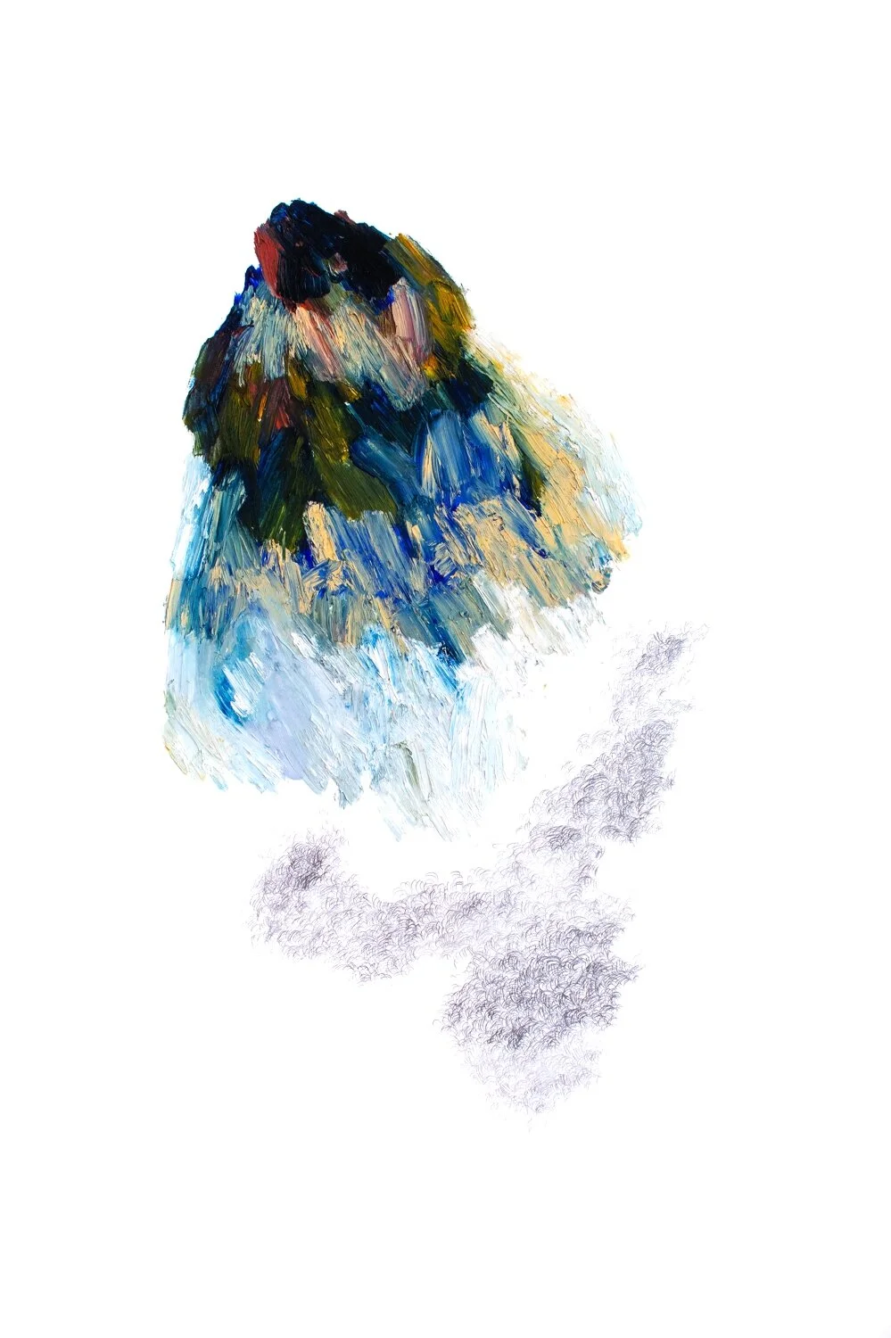  After After Turner series, #123  Graphite and oil bar on paper  56x76cm  SOLD 