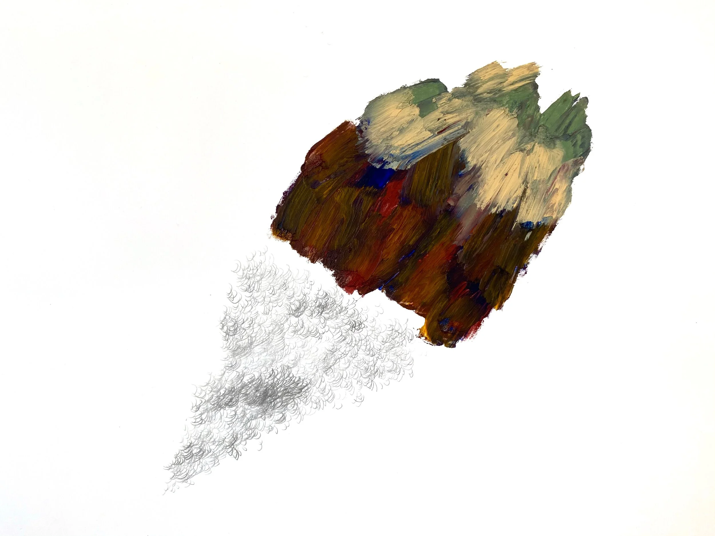  After After Turner, #134  Graphite and Oil bar on Paper  38x28cm  Available in shop 