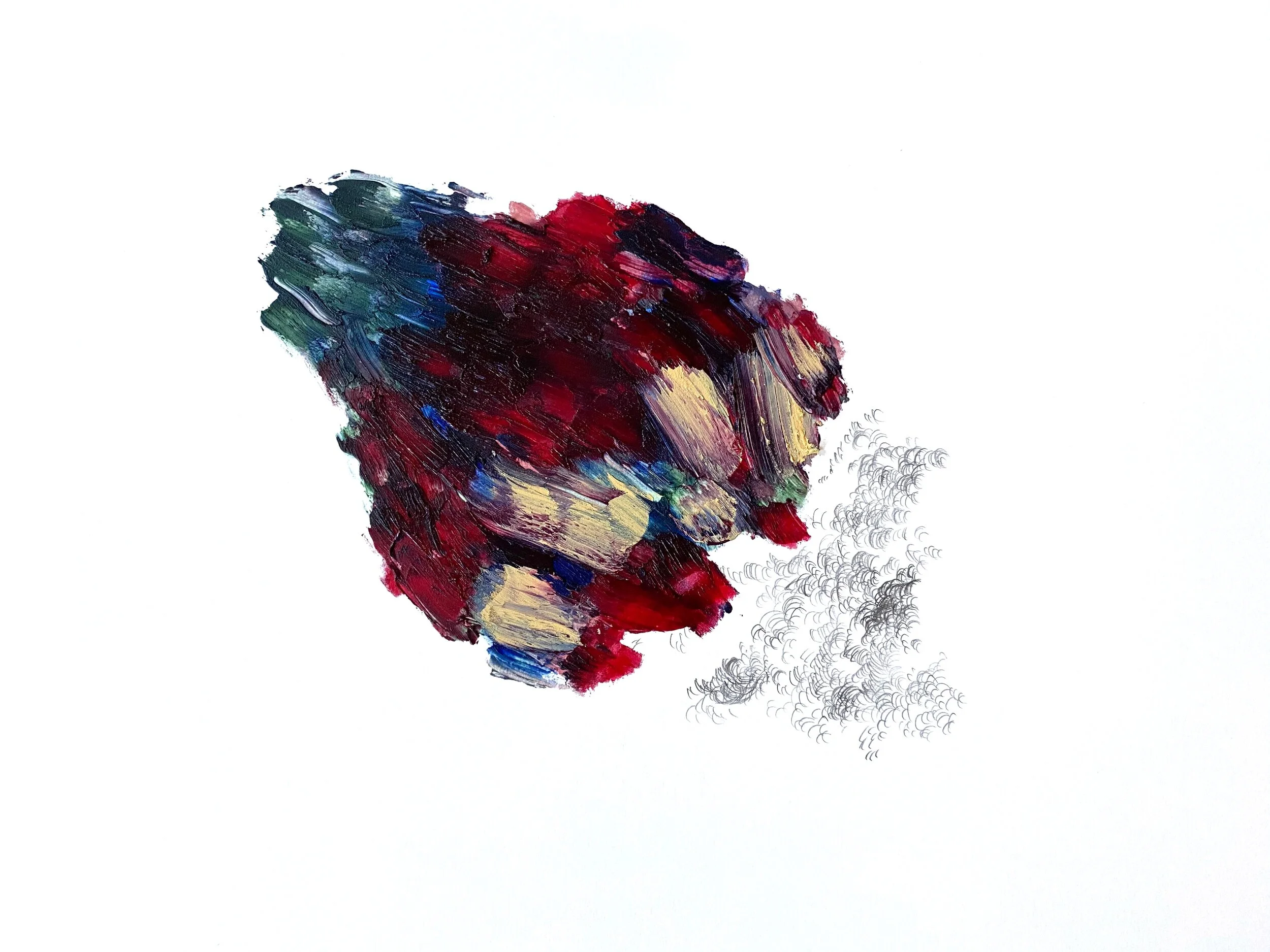  After After Turner, #131  Graphite and Oil bar on paper  38x28cm  Available in shop   