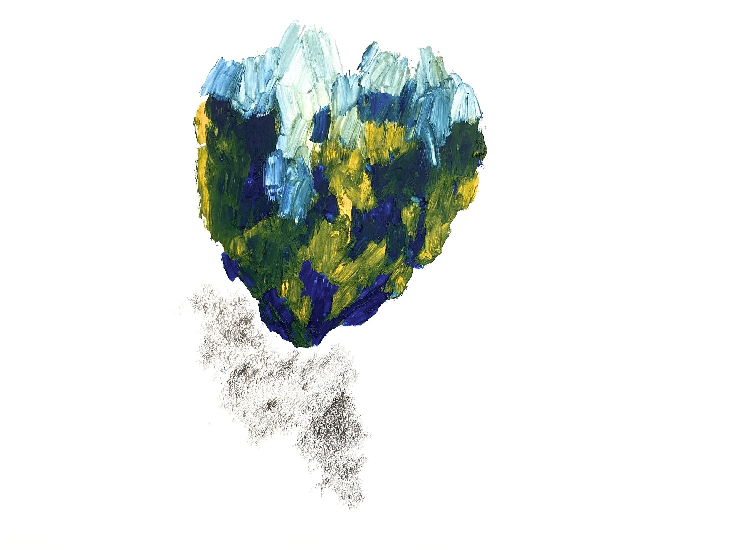  After After Turner, #160  Graphite and Oil bar on paper  76x56cm   