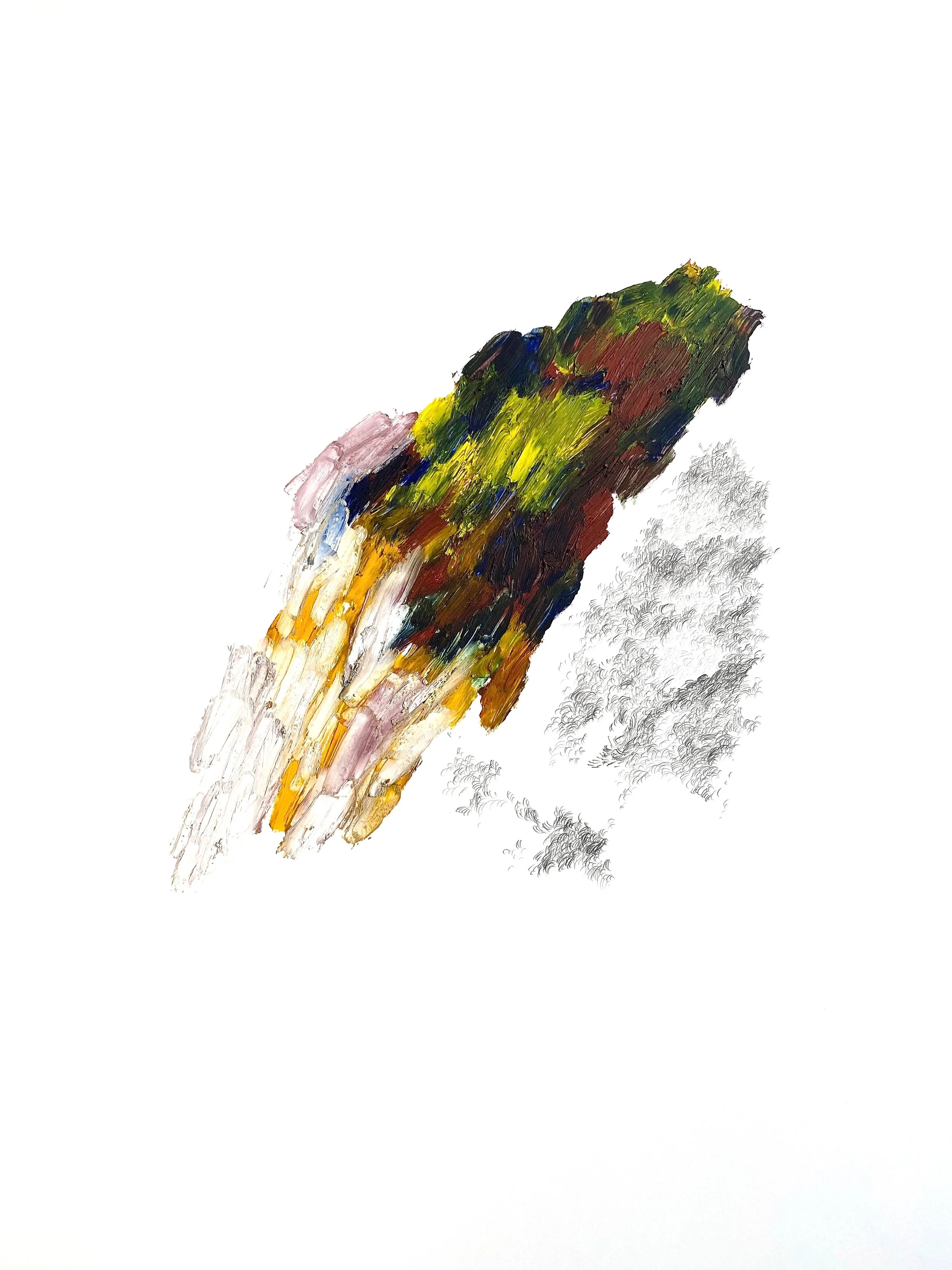  After After Turner, #162  Graphite and Oil bar on paper  56X76cm 