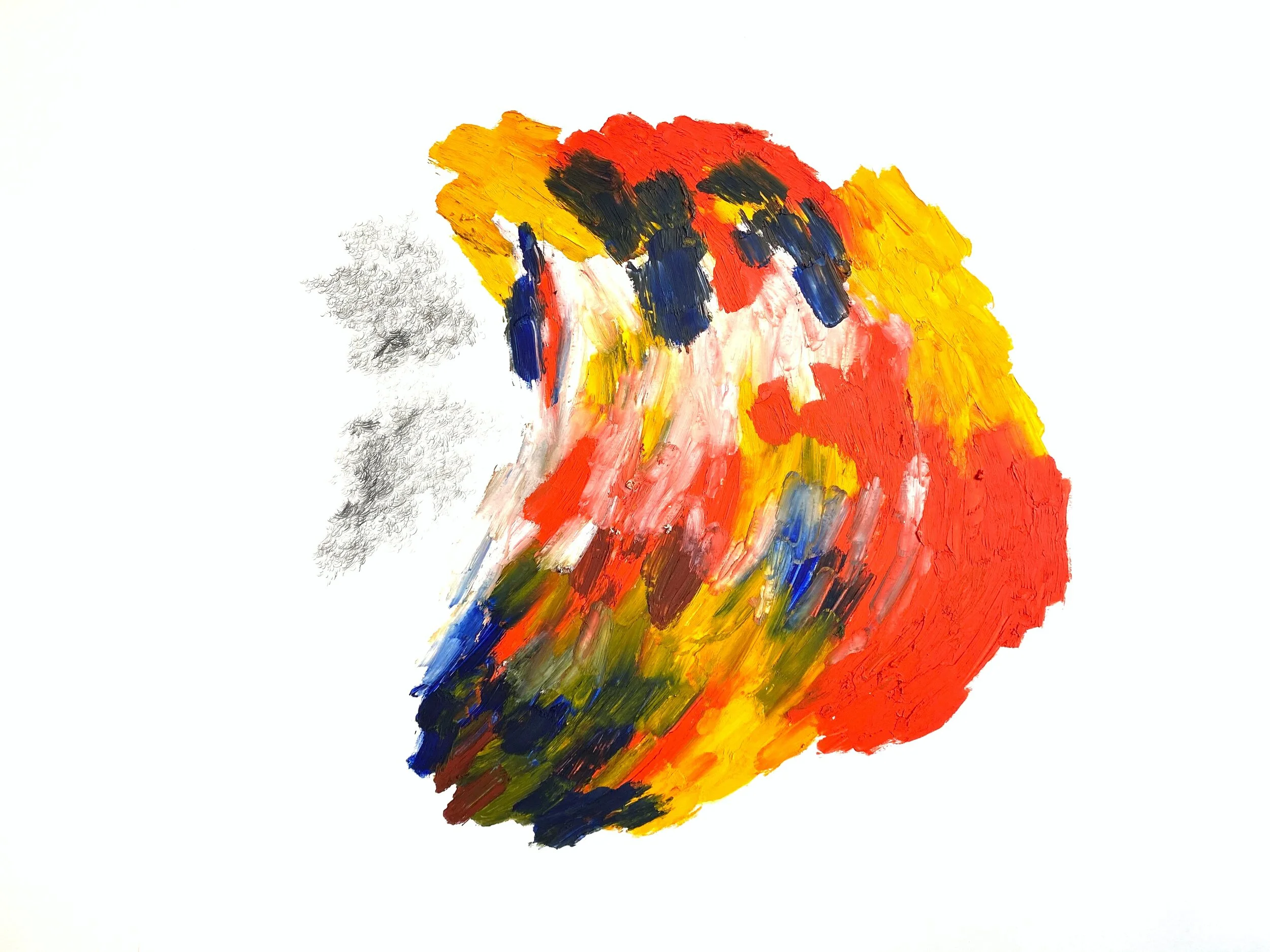  After After Turner, #163  Graphite and Oil bar on paper  76x56cm 