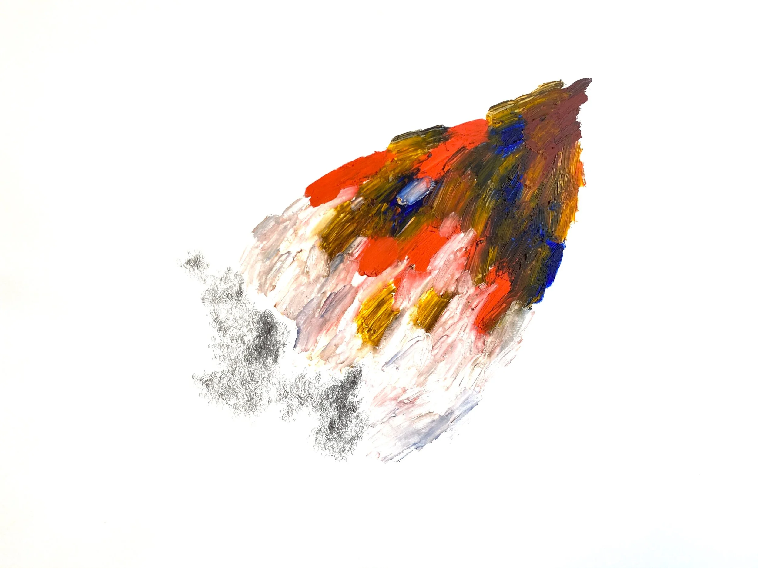  After After Turner, #164  Graphite and Oil bar on paper  76x56cm 