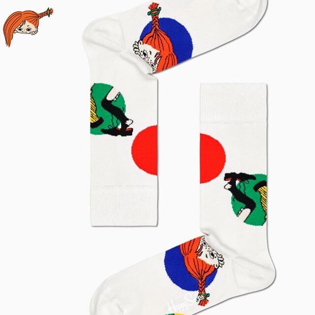 STYLE: summer is coming but I&rsquo;m currently obsessing over these limited edition Pippi Longstock socks by @happysocks - two Swedish thoroughbreds making the perfect union. My girls have always loved Astrid Lindgren&rsquo;s Pippi, the red-haired g