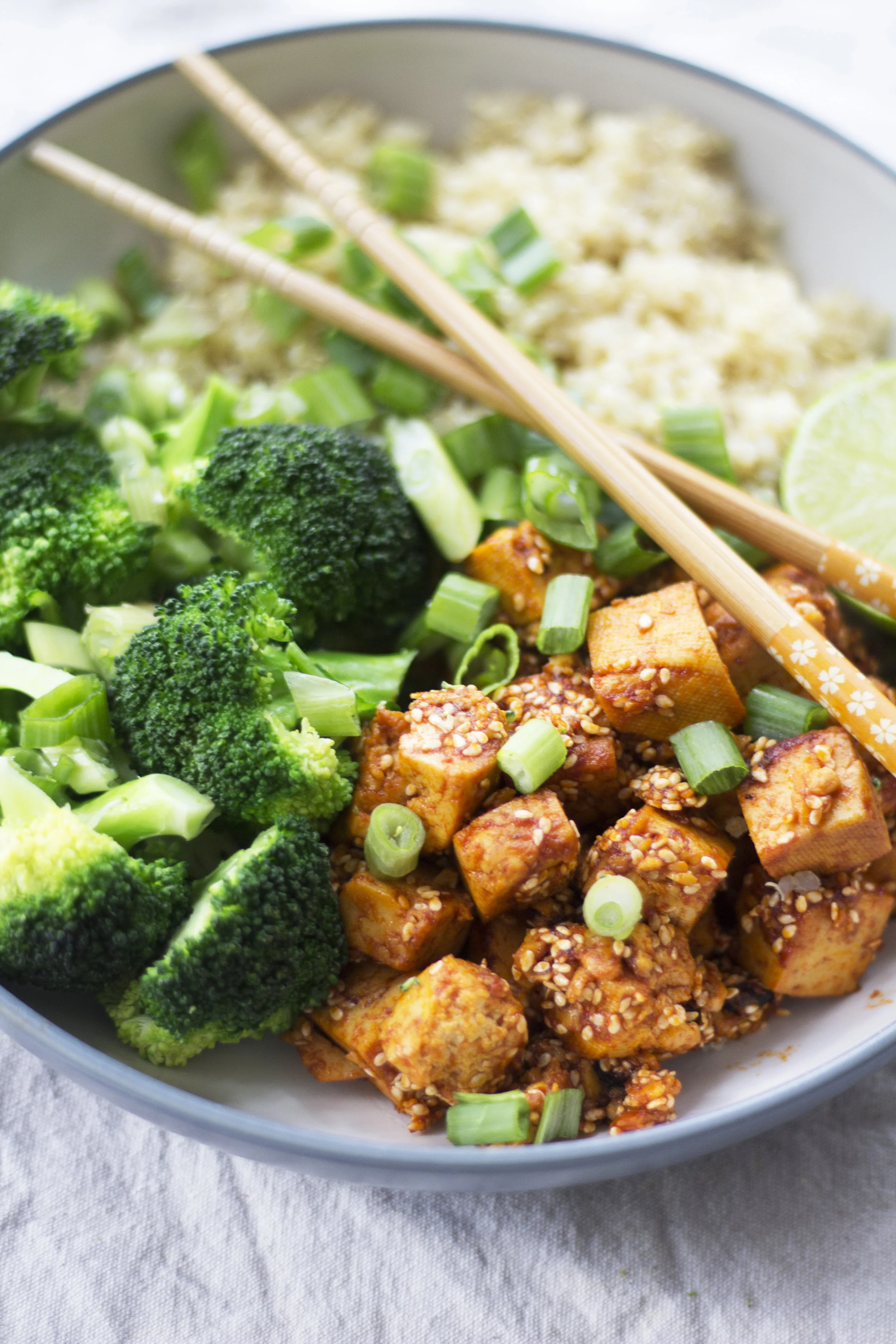 BBQ Tofu Quinoa Bowl — madeleine olivia