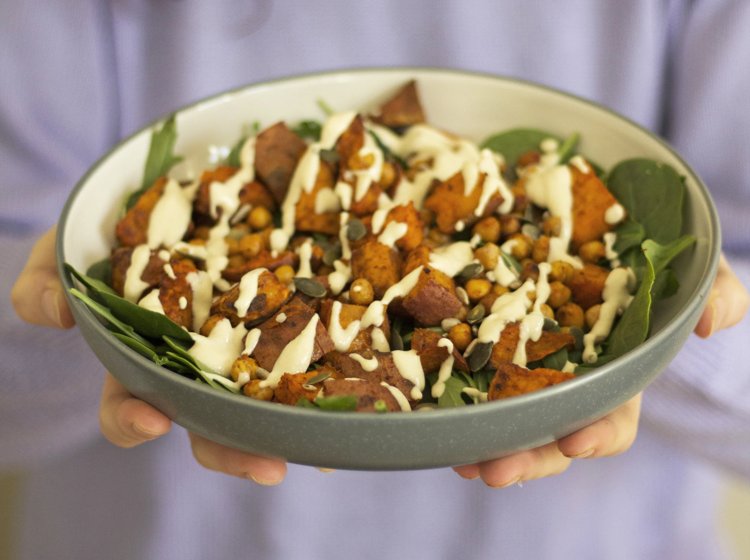 A warming and spicy salad full of health and flavour. - prep time 10 mins total time 35-40 mins serves 2-3
