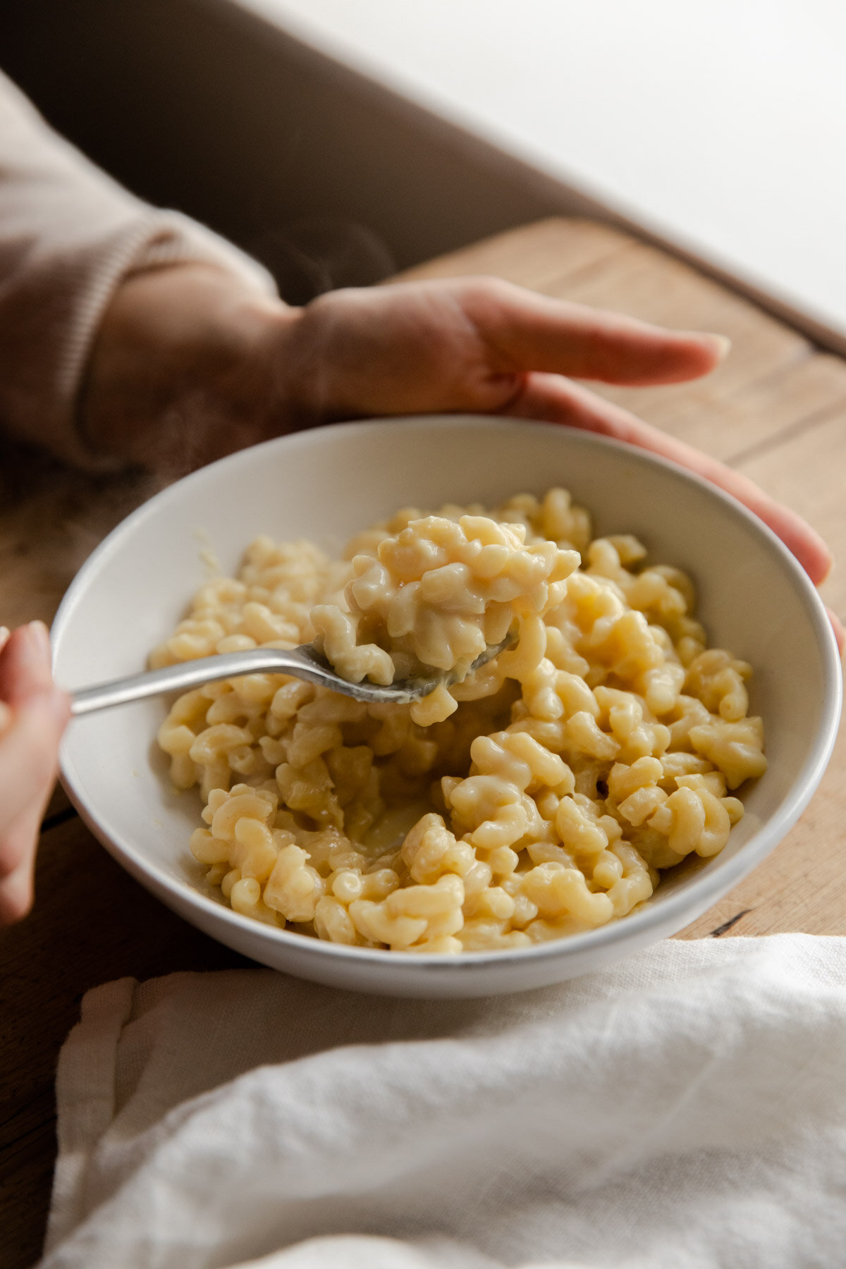 3 Ingredient vegan mac and cheese in bowl