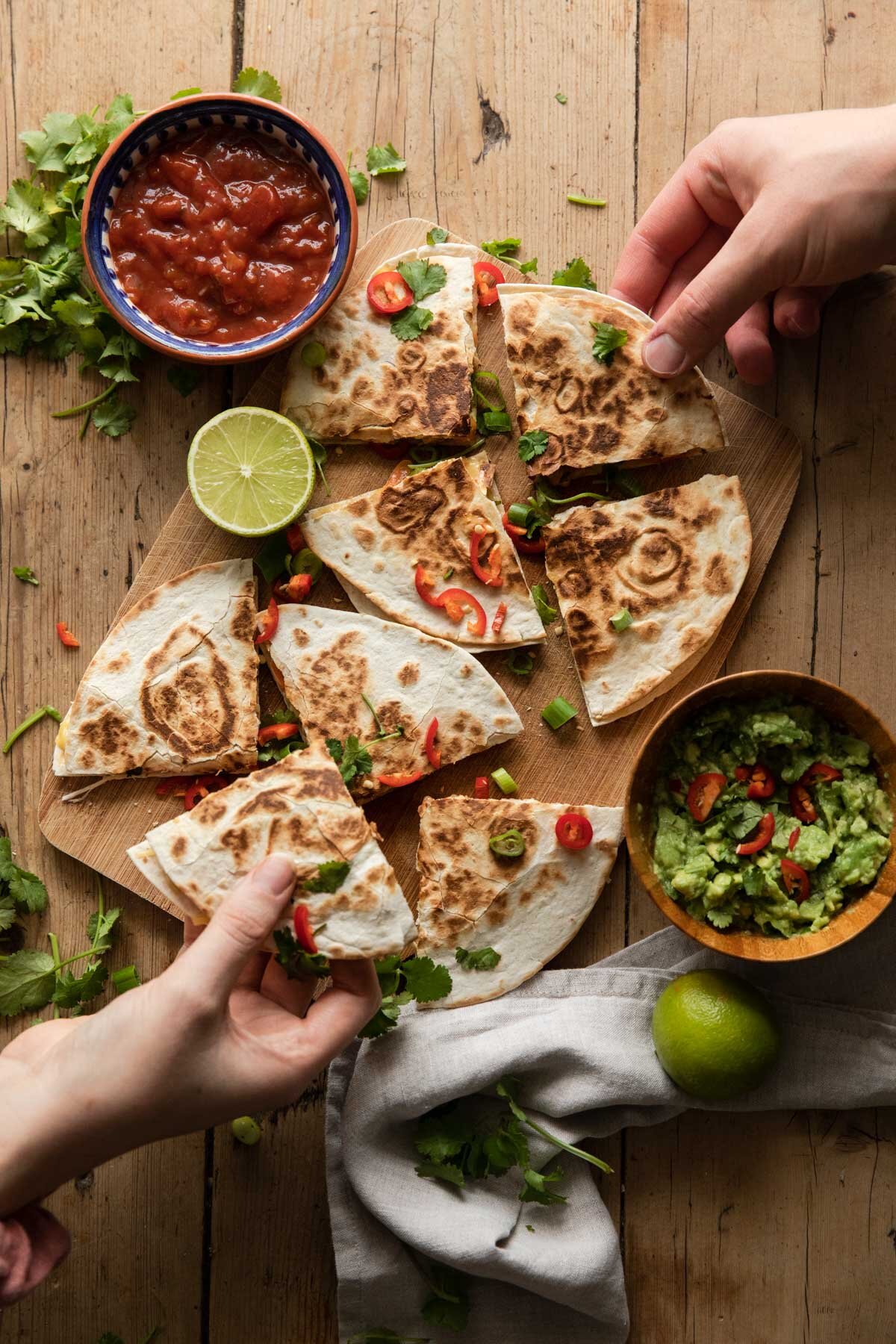Sharing easy vegan Quesadillas