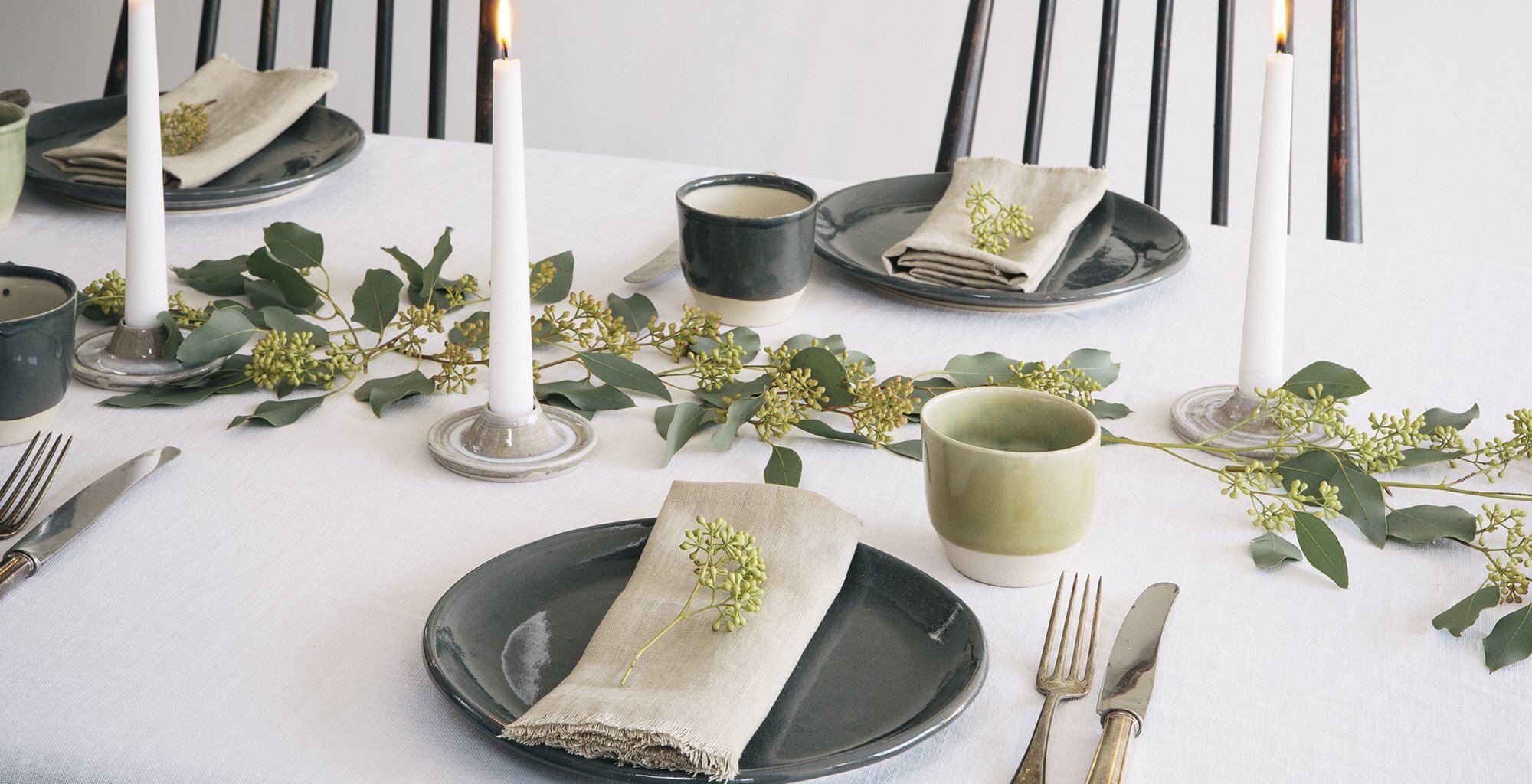 Sustainable home brand: Aerende - Best for: Linens, Pottery, Candles