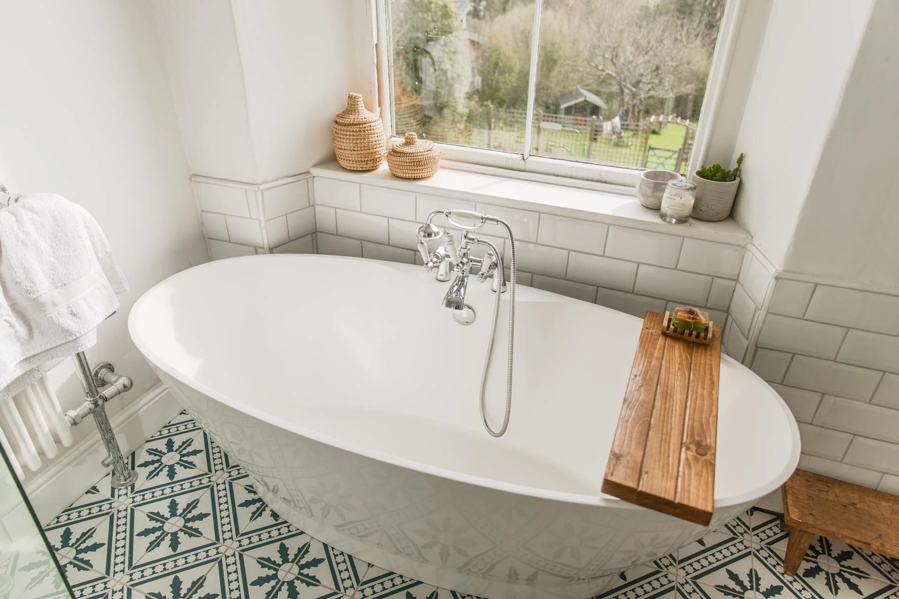 Bathroom and garden view