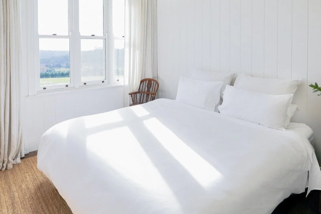 Sustainable home brand: White & Green - Best for: Bedding